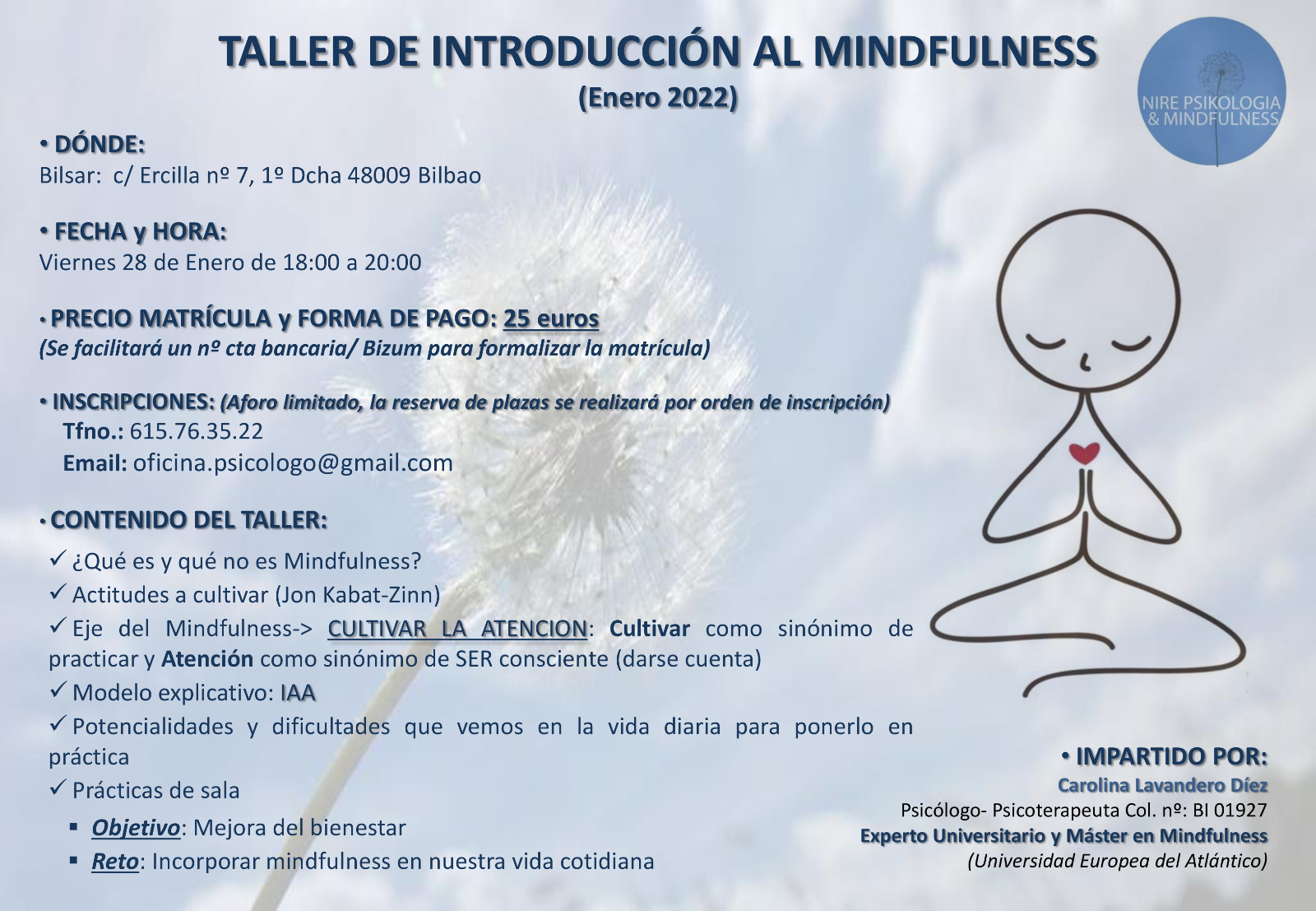 Taller de Introducción al Mindfulness